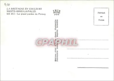 Wielki Pardon w Porzay — Święta Anna w Palud — Wydawnictwo Art José, Châteaulin — Rewers