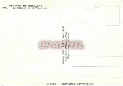 Calvário de St-Thégonnec — Bretanha — Edição Jean Stoll — Verso