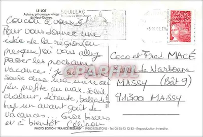 Souillac — pittoreski wioska w wysokim Quercy — Fotowydawnictwo 'France Regard' — Rewers