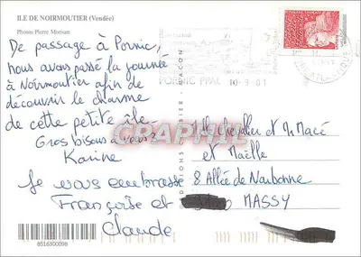 Wyspa Noirmoutier — widok panoramiczny — Wydawnictwo Craphil — Rewers