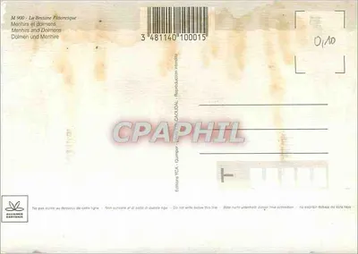 Bretanha — Dolmenes e Menires — Edições Caudal — Verso