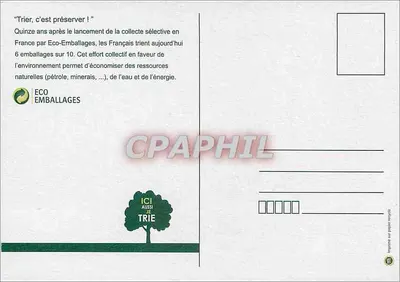 Triar é preservar — campanha Eco-Emballages — Associação das Marcas da França — Verso