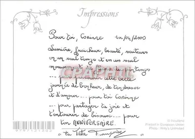 Flores em uma moto vintage — edição limitada — Impressões — Verso