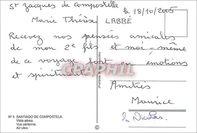 Santiago de Compostela — widok z lotu — wydawca nieznany, nr 5 — Rewers