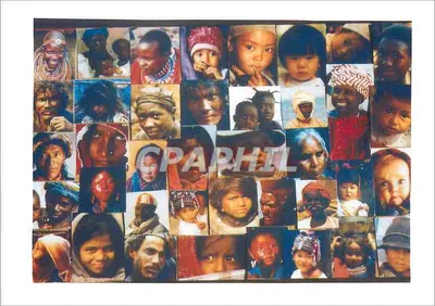 Rostros de niños del mundo — collage