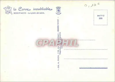 Bonifacio — O grão de areia — Ed. A. Rion, Nice — Verso