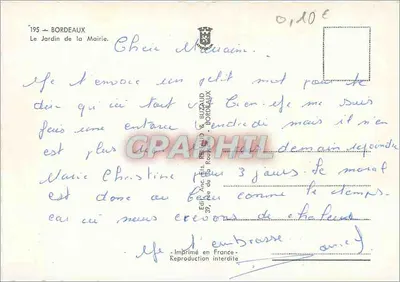Ogród Miejski — Bordeaux — Wydawca Dany — Rewers