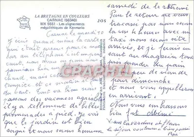 Wyrównania Kermario — Carnac (56340) — Wydawnictwo JOS — Rewers