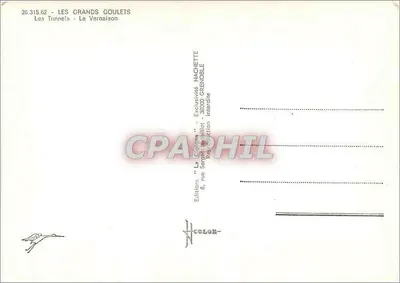 Les Grands Goulets — Os Túneis - A Vernaison — Edições 'La Crèche' Hachette, Grenoble — Verso
