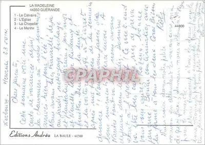 La Madeleine — Przyjaźnie La Madeleine — Wydawnictwo Andréa — Rewers