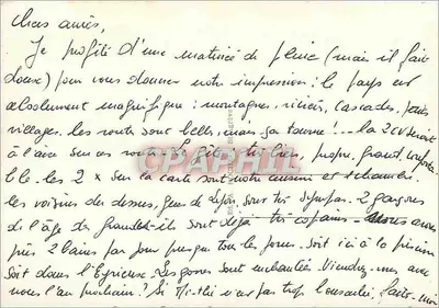 Boucharronnes blisko Saint-Michel de Chabuhamour, Ardèche — widok miasteczka i rzeki — wydawca — Rewers