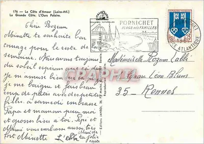 Nounou's à la Mer — A Costa do Amor (Loire-Atlântique) — Edições Jansol, n° 176 — Verso
