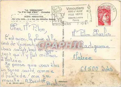 Scena normanna — 'Le P'tit Capé d'Brix' — Vimoutiers, Cotentin — Verso