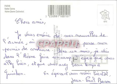 Notre-Dame w Paryżu — widok z lotu — wydawca Lagna — Rewers