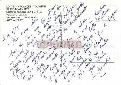 Centro de Férias « LA FUTAIE » — Basco-Béarnaise — LVT — Verso