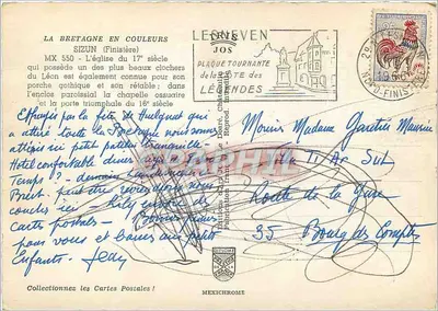 Igreja de Sizun — Bretagne — Editor Mexichrome, n° MX 550 — Verso