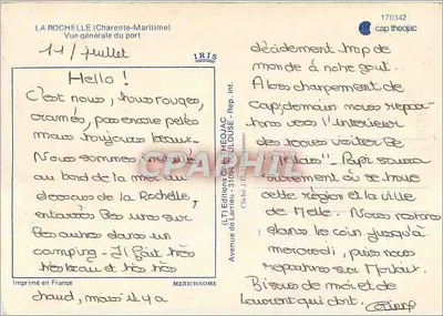 La Rochelle (Charente-Maritime) — vista geral do porto — IRIS — Verso