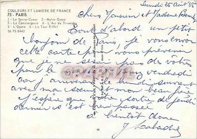 Paris — seis vistas emblemáticas — Edições Yvon — Verso