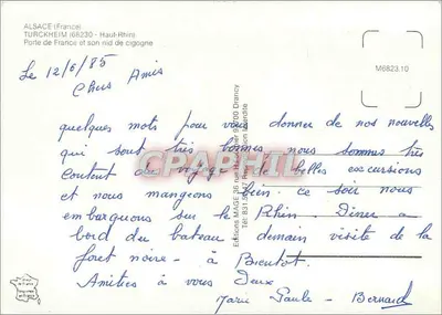 Turckheim — Porte de France et son nid de cigogne — Éditions MAGE — Verso