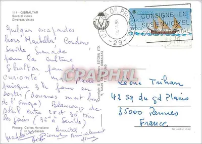 Gibraltar — Diversas vistas — Editor Estoril Ltd — Verso