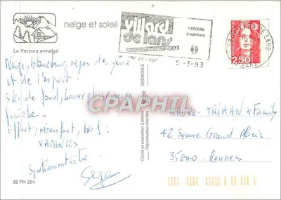 Zaklęty Vercors — VILLARD-DE-LANS — Cliché i realizacja międzynarodowa — Rewers