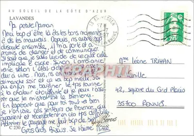 Provenza — Campos de lavanda — Reverso