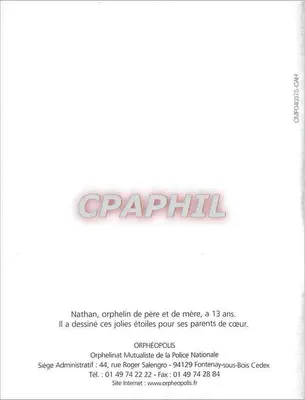 Estrelas de Nathan — Orphéopolis, Orfanato Mutualista da Polícia Nacional — Verso