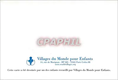 Dzieci grające w piłkę nożną — rysunek dzieci — Villages du Monde pour Enfants — Rewers