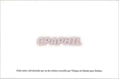 Dzieci grające przy brzegu morza — rysunek dzieci zebrany przez Villages du Monde pour Enfants — Rewers
