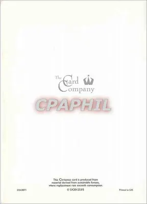 Deux colombes blanches — Noël — The Card Company, DS43071 — Verso