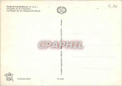 Kapelle van de Verkondiging — Paray-le-Monial — Uitgever Combier — Achterkant