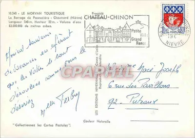 O Barragem de Pannecière — Chaumard (Nièvre) — Edições Nivernais — Verso