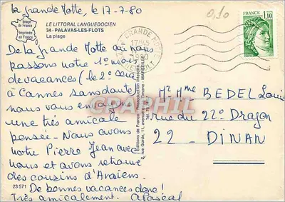 La Grande Motte — spiaggia animata — Edizioni di Francia — Verso