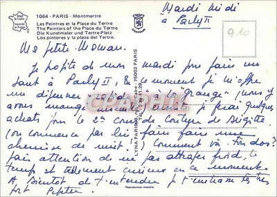 Os Pintores e a Praça do Tertre — Montmartre — Graphphil — Verso