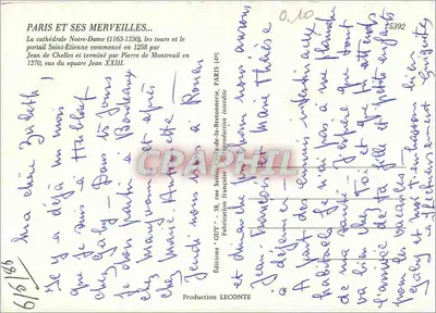 Notre-Dame w Paryżu — Gotycka katedra — Éditions GUY — Rewers