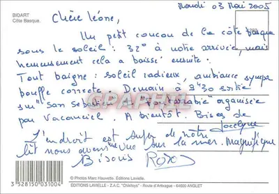 Bidart — Costa Basca — Edições Lavielle — Verso