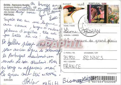 Évora - Património Mundial — Arruamento Medieval — Wydawca GRAFPHIL, nr EVR-0025 — Rewers