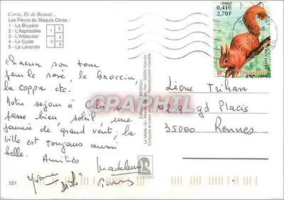 De Bloemen van het Maquis — Corsica — Uitgave V. SEGNU — Achterkant