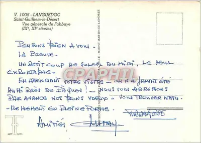 Saint-Guilhem-le-Désert — Ogólny widok klasztoru (IX–XI wiek) — Wydawnictwo Sept-Fons, Cas de Lavelle — Rewers