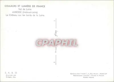 Castelo de Amboise — às margens da Loire — Éditions d'Art YVON — Verso