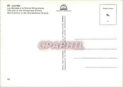 Lourdes — A Grotta Milagrosa — Edição YAN-P. CHAMBON — Verso
