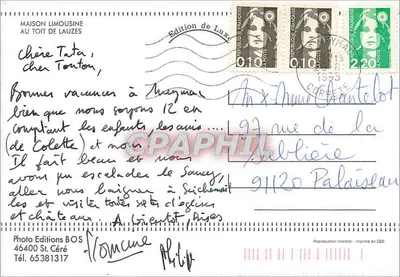 Casa Limousine com telhado de lauzes — Edição de Luxo, Photo Editions BOS — Verso