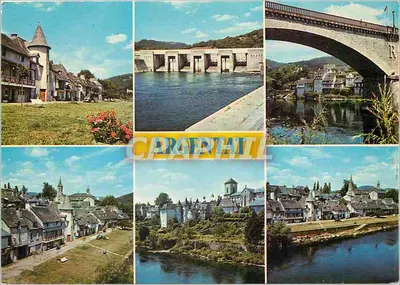 Argentat — vista panorâmica — Edições La Cigogne, Hachette, Vichy