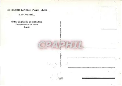 Urny cinerary gallo-romanskie — Fundacja Marius Vazeilles — Meymac — Rewers