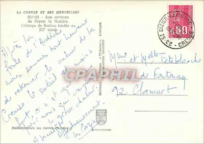 A abadia de Bonlieu — Nas proximidades de Peyrat-la-Nonière, fundada no século XII — Edições « Théodème », Limoges — Verso