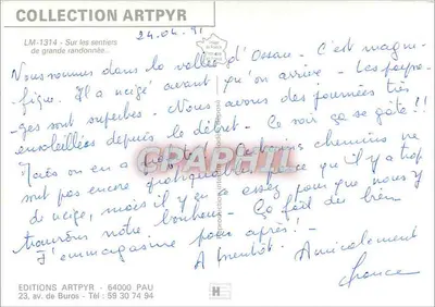 Wielka Wędrówka... — Dolina Ossau — Wydawnictwo Artpyr, n° LM-1314 — Rewers