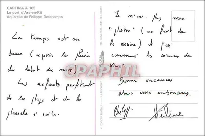 Port w Ars-en-Ré — akwarela Phillipe Deschamps — Wydawnictwo Rupella — Rewers