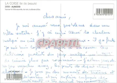Ajaccio — uitzicht op de nieuwe stad en Monte d'Oro — n° 00241 — Achterkant