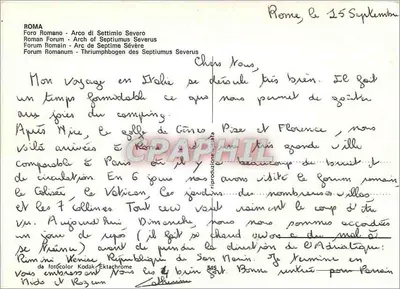 Fórum Romano — Arco de Séptimo Sévero — Verso