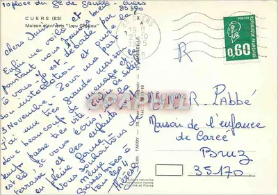 Kindertehuis 'Lou Gildou' — Cuers (83) — Ed. Tardy — Achterkant